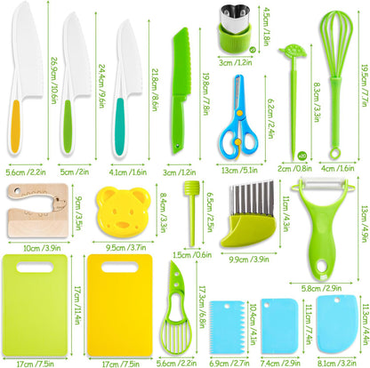 Little Chef Kids Kitchen Tool Set — Child-Safe Cooking Utensils for Ages 3+