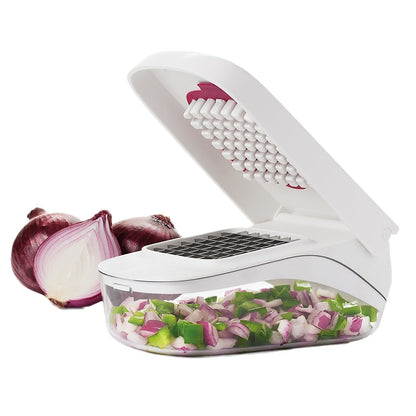 ChopMaster Multi-Function Vegetable Chopper — One-Push Dicer, Slicer & Shredder