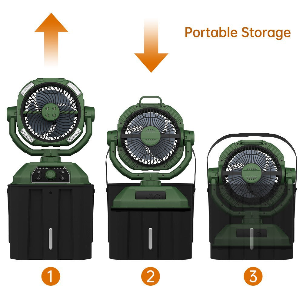 Portable USB Rechargeable Camping Fan with Misting Function