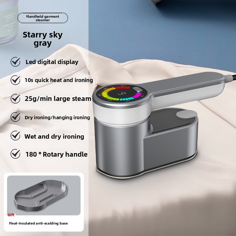 CrispGo Portable Steam Iron — Dual Steam & Dry Heat Travel Garment Steamer