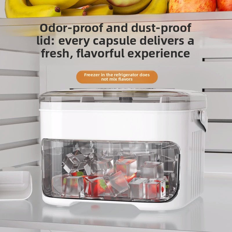 Arctic Press Ice Cube Maker with Storage Lid — 50 Grid Double-Layer Tray