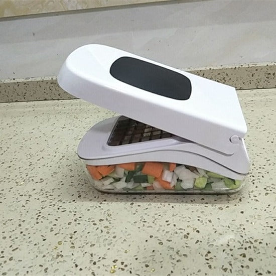 ChopMaster Multi-Function Vegetable Chopper — One-Push Dicer, Slicer & Shredder