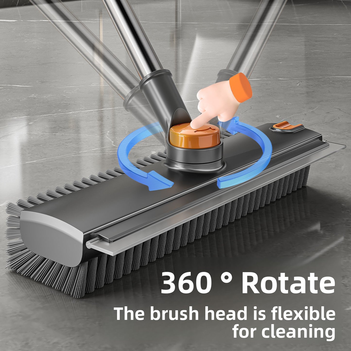 Pivot Pro Rotating Floor Scrubber — Hands-Free Bathroom & Tile Cleaner