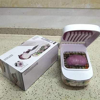 ChopMaster Multi-Function Vegetable Chopper — One-Push Dicer, Slicer & Shredder