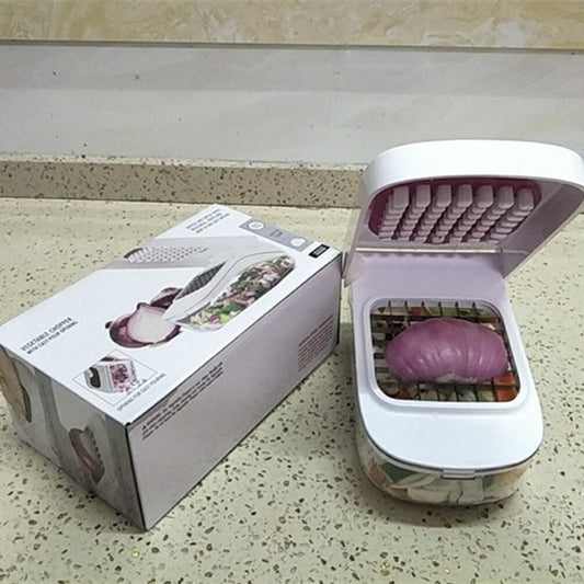 ChopMaster Multi-Function Vegetable Chopper — One-Push Dicer, Slicer & Shredder